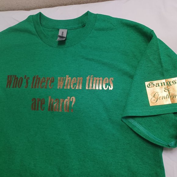 Short sleeve green tee shirt, Gangsta & Gentleman. Medium - Picture 2 of 5